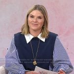 Jenna’s navy stripe mixed media top on Today