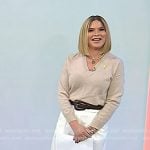 Jenna’s brown suede heel sandals on Today