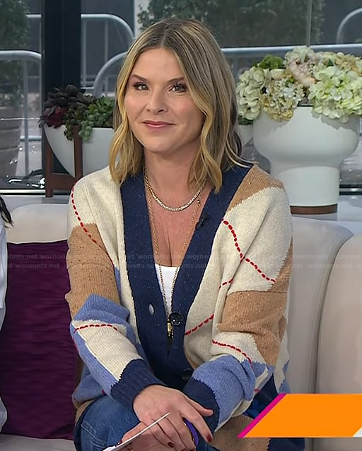 Jenna’s argyle print cardigan on Today