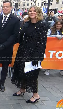 Jenna's black mules on Today