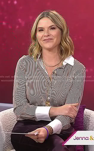 Jenna’s brown striped button down shirt on Today
