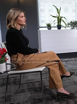 Jenna’s green buckled suede pumps on Today