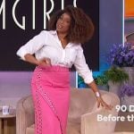 Jennifer’s pink studded skirt on The Jennifer Hudson Show