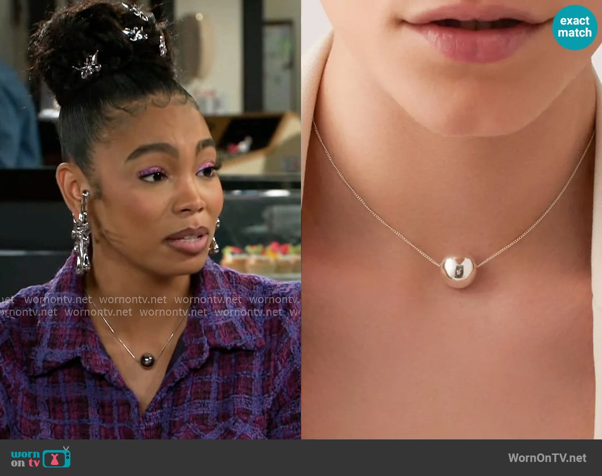 Jenny Bird Aurora Pendant worn by Chelsea Hamilton (RhonniRose Mantilla) on Beyond the Gates