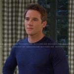 JJ’s navy sweater on Days of our Lives