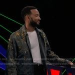 John Legend’s grey embellished jacket on The Voice