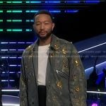 John Legend's grey embellished jacket on The Voice