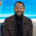 John Legend’s brown suede trucker jacket on Today