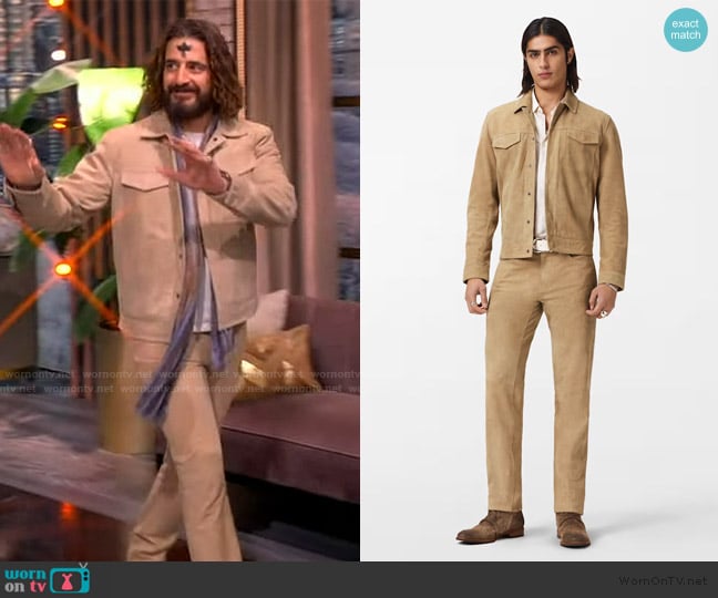 John Varvatos Adriel Trucker worn by Jonathan Roumie on The View