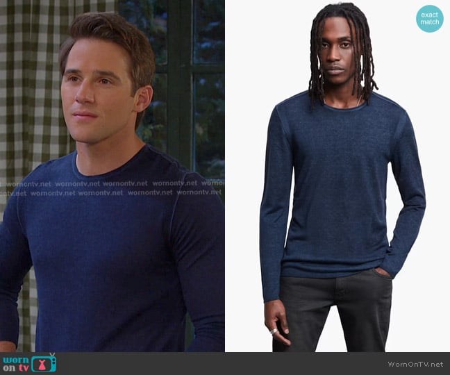JJ’s navy sweater on Days of our Lives JJ’s navy sweater on Days of our Lives