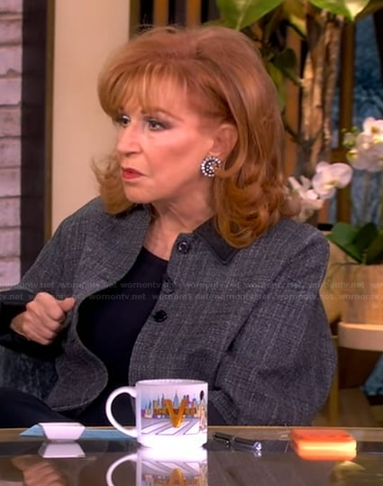 Joy's gray jacket with leather collar on The View