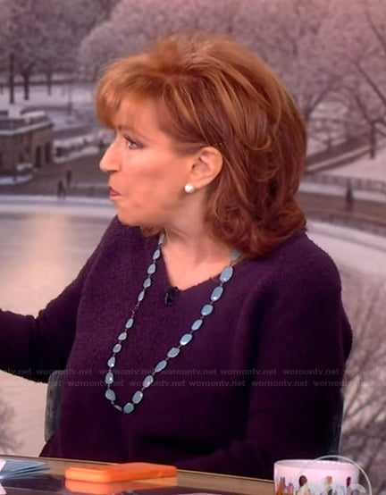 Joy’s purple textured sweater on The View