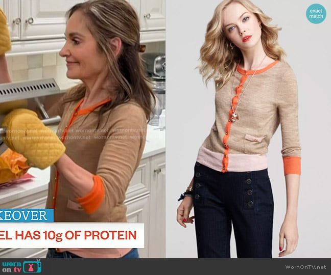 Juicy Couture Black Label Color Block Cardigan worn by Joy Bauer on Today