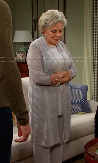 Julie’s greyknit cardigan on Days of our Lives