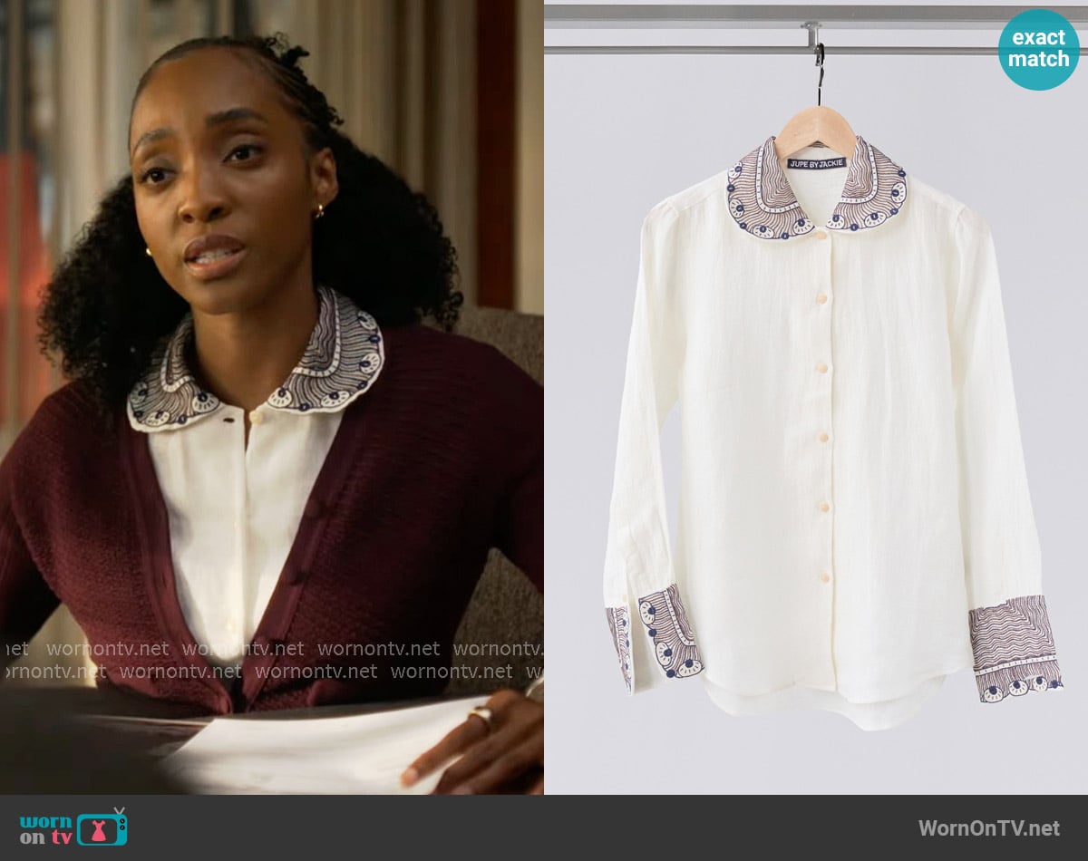 Jupe by Jackie Chester Shirt worn by Faith Mitchell (Iantha Richardson) on Will Trent