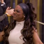 Kandi’s sleeveless top and leather skirt on Live with Kelly and Mark