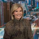 Kate’s brown abstract print blouse on NBC News Daily