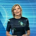 Kate’s navy floral short sleeve dress on Today