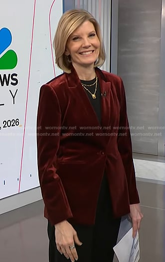 Kate’s red velvet blazer on NBC News Daily
