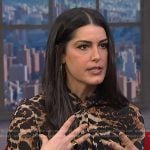 Katie's leopard print twist neck dress on NBC News Daily