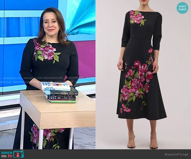 Kay Unger Greta Floral Embroidered Gown worn by Julia Quinn on Today