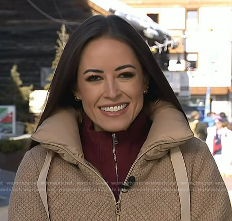 Kaylee’s beige knit down jacket on Today