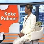 Keke Palmer’s white slingback heel pumps on Today