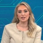 Kelly O’Grady’s beige zip up jacket on CBS Mornings