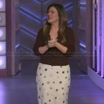 Kelly’s brown cardigan on The Kelly Clarkson Show