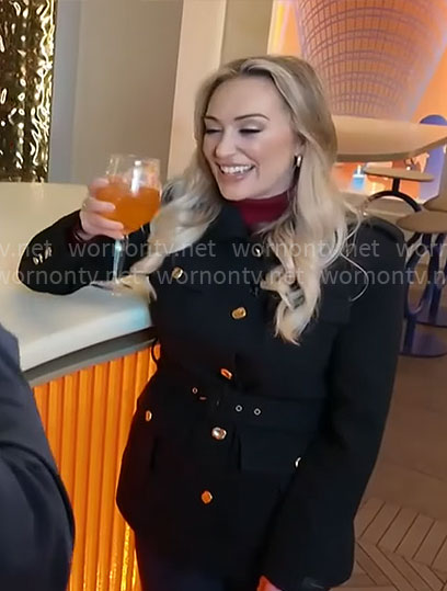 Kelly O’Grady’s black belted jacket on CBS Mornings