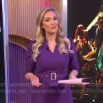 Kelly O'Grady's purple belted dress on CBS Mornings
