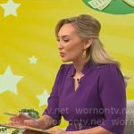 Kelly O’Grady’s purple belted dress on CBS Mornings