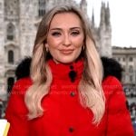 Kelly O’Grady’s red puffer coat on CBS Mornings