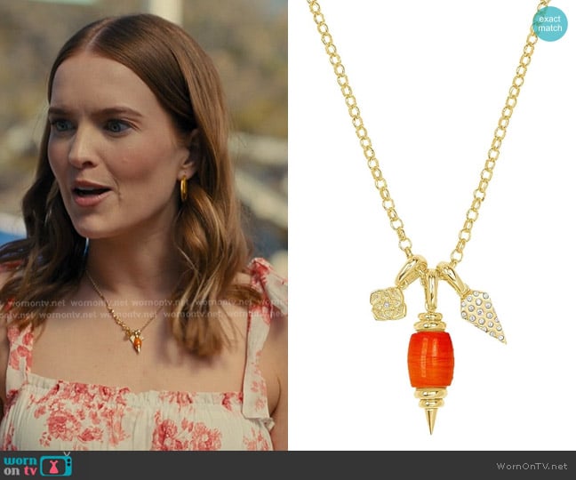 Kendra Scott Demi Charm Necklace worn by Lauren (Kathleen Kenny) on The Burbs