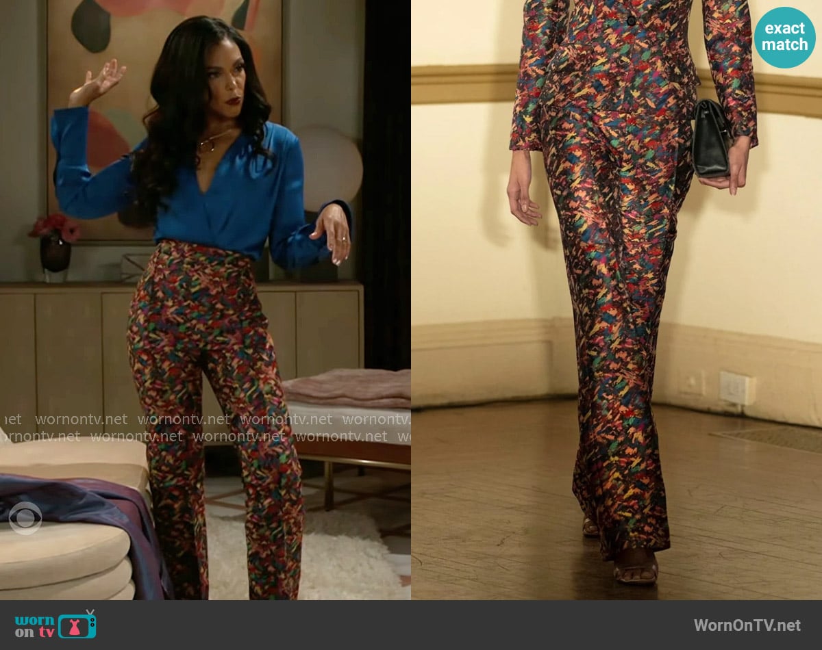Kevan Hall Prism Pantsuit worn by Dani Dupree (Karla Mosley) on Beyond the Gates