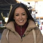 Kaylee's beige knit down jacket on Today