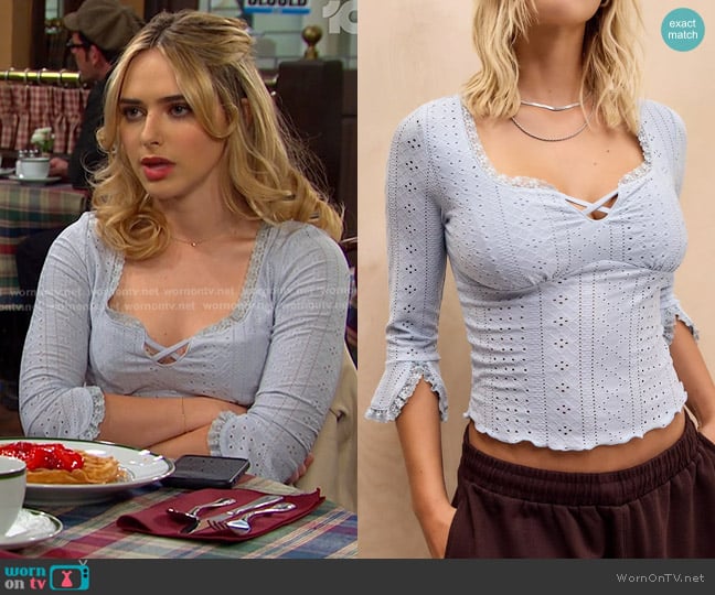 Kimchi Blue Zarina Top worn by Holly Jonas (Ashley Puzemis) on Days of our Lives