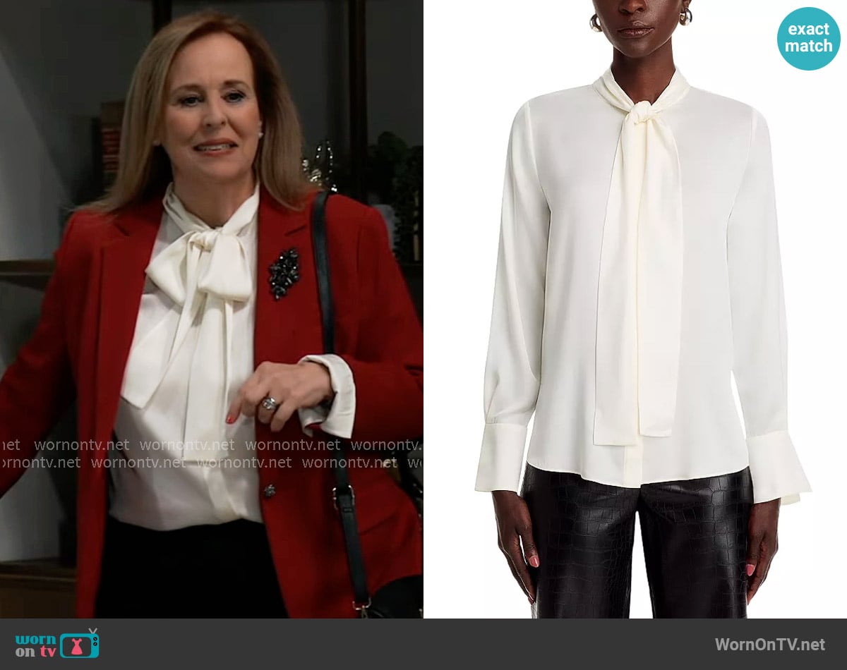Kobi Halperin Leni Blouse worn by Laura Collins (Genie Francis) on General Hospital
