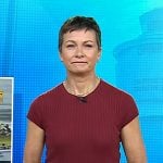 Stephanie’s red ribbed tee on Today