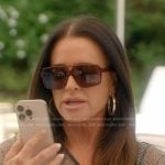 Kyle’s brown square sunglasses on The Real Housewives of Beverly Hills