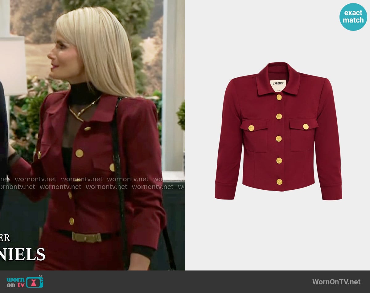 L'Agence Kumi Jacket worn by Vanessa McBride (Lauren Buglioli) on Beyond the Gates