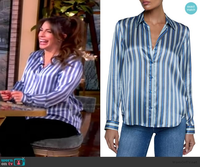 L'Agence Tyler Silk Long Sleeve Blouse worn by Alyssa Farah Griffin on The View
