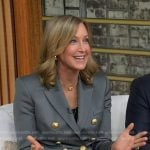 Lara’s grey double breasted blazer on Good Morning America