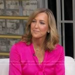 Lara’s pink tie neck blouse on Good Morning America