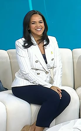 Laura’s white pinstripe blazer on Today