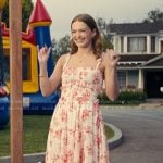 Lauren's white floral tie strap dress on The Burbs