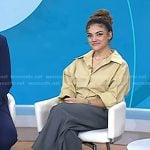 Laurie Hernandez’s black strappy pumps on Today