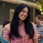 Lauryn's pink floral shirtdress on The Burbs