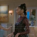 Jessica's leather dress with cutouts on Beyond the Gates