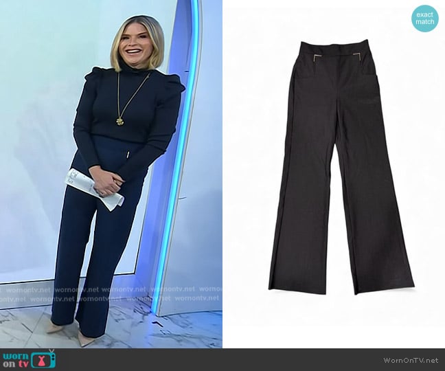 Lela Rose Wide Leg Pants worn by Jenna Bush Hager on Today